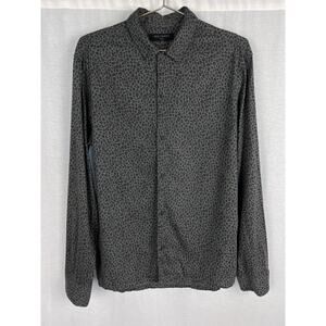 AllSaints Top Laudanum Shirt Oversized Leopard Print Contemporary Corpcore Wild